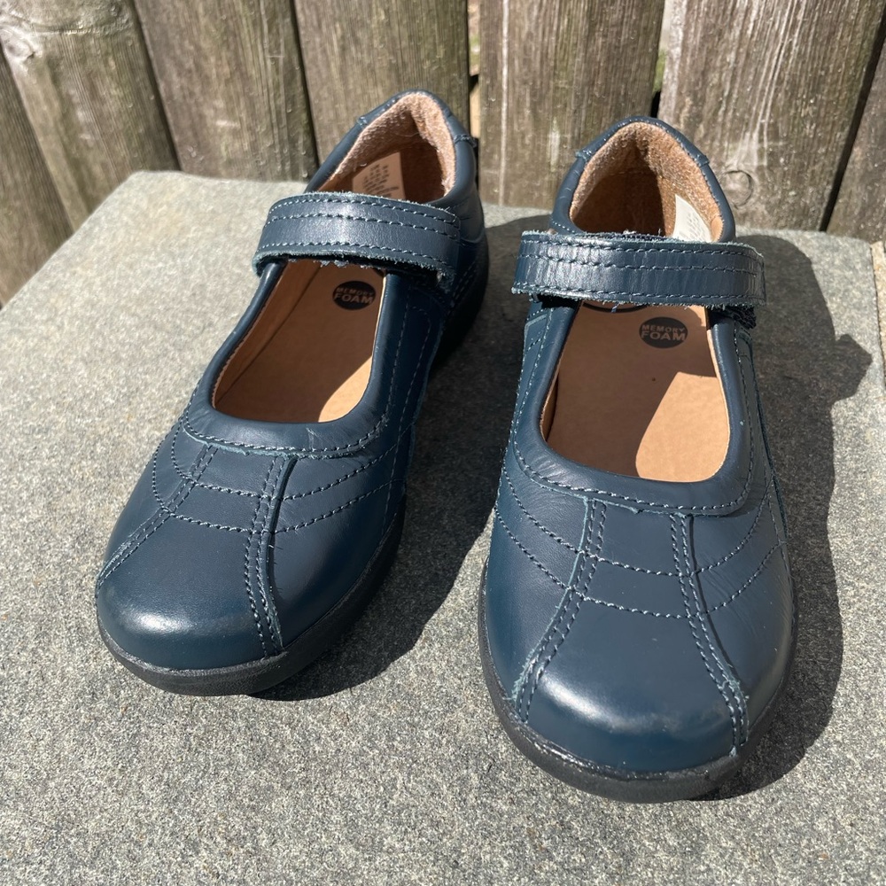 Stride Rite Claire Navy Kids Dress Shoes